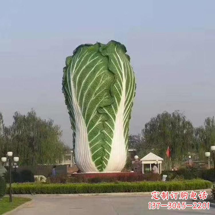 济南新颖创意的玻璃钢白菜雕塑