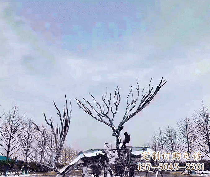 济南鹿群立体雕塑