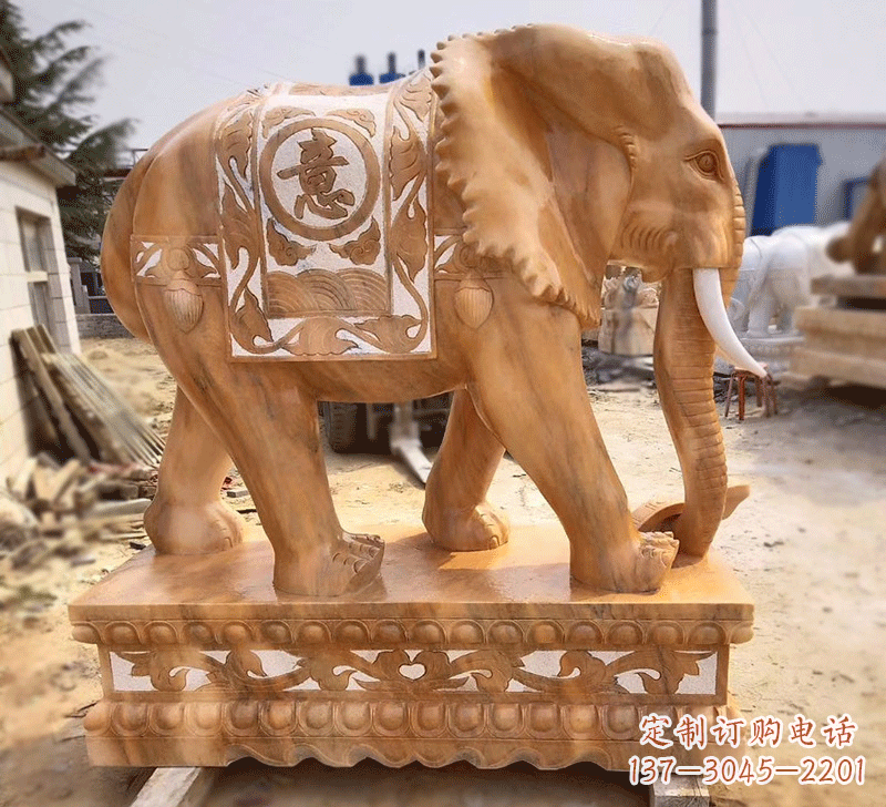 济南雕刻石雕大象