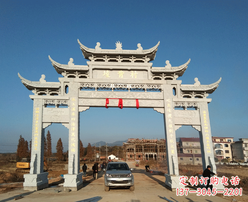 济南全国著名景点石雕牌坊