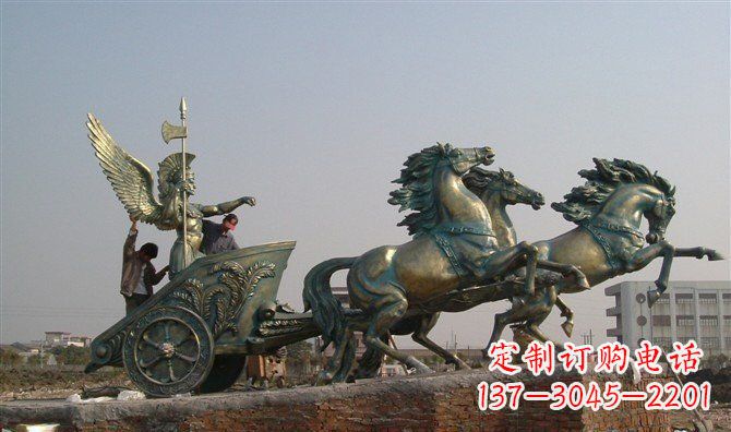 济南阿波罗战车广场景观铜雕 (2)