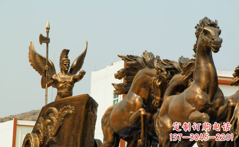 济南阿波罗战车广场景观铜雕