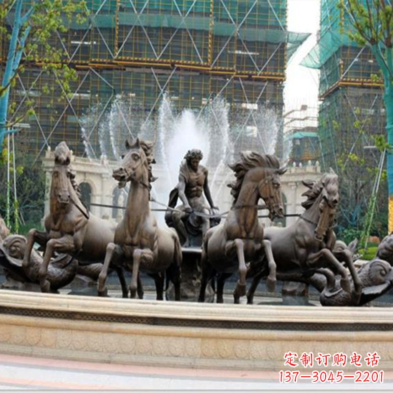 济南阿波罗战车水景喷泉装饰景观雕塑