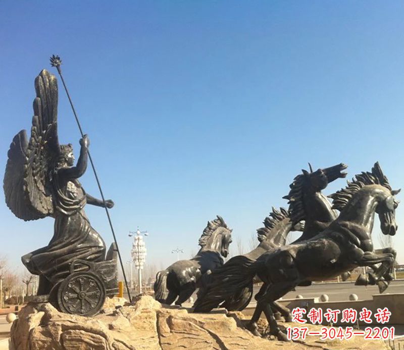 济南阿波罗战车小区景观铜雕 (3)