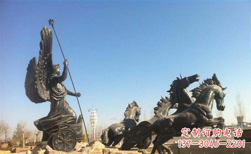 济南阿波罗战车小区景观铜雕 (2)
