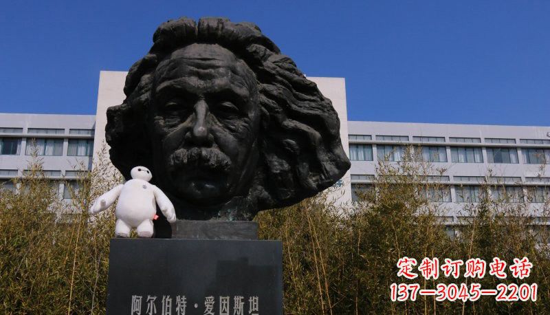 济南爱因斯坦头像铜雕222