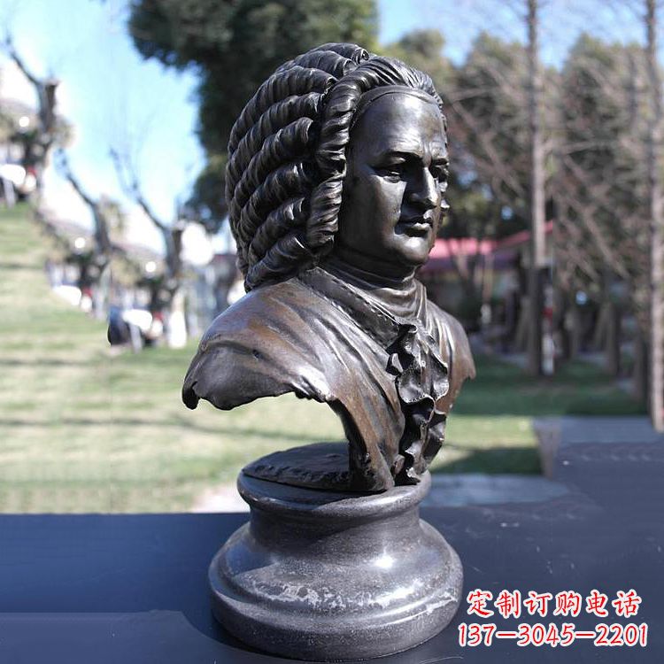 济南巴赫头像铜雕德古巴洛克时期作曲家胸像雕刻