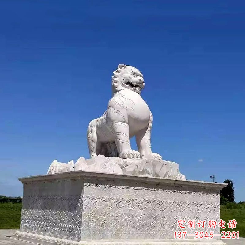 济南白虎魅力古老神兽雕塑摆件