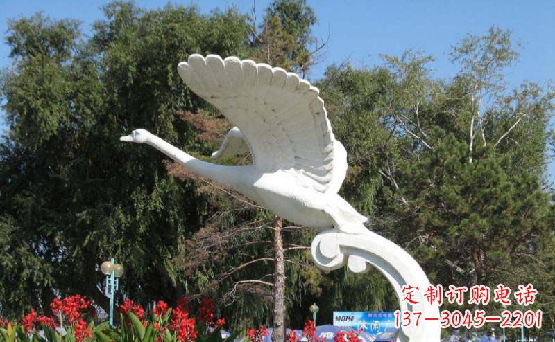 济南白天鹅大理石雕塑