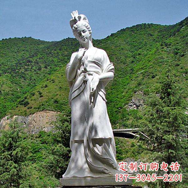 济南褒姒汉白玉美女雕像