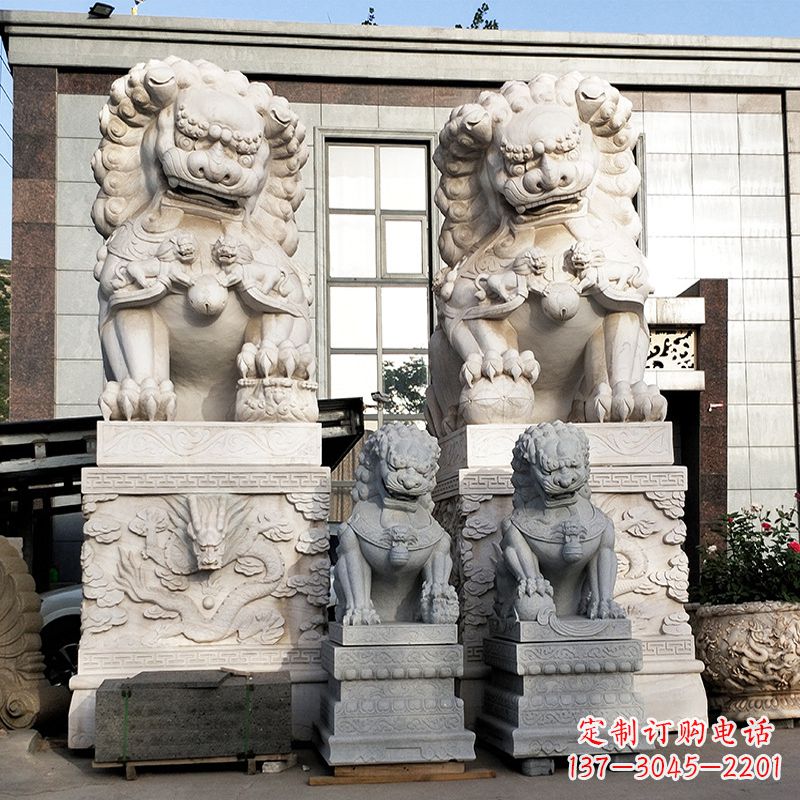 济南石狮子雕塑——守护家园的看门神