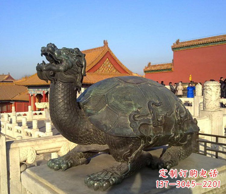 济南北京故宫龙龟铜雕摆件