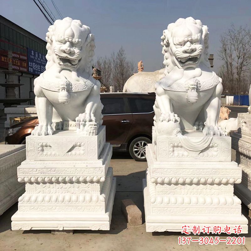 济南新精美汉白玉狮子