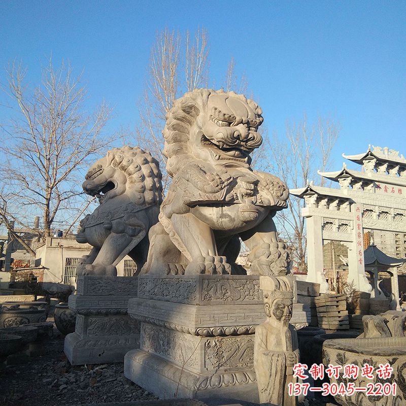 济南新室内装饰狮子雕塑