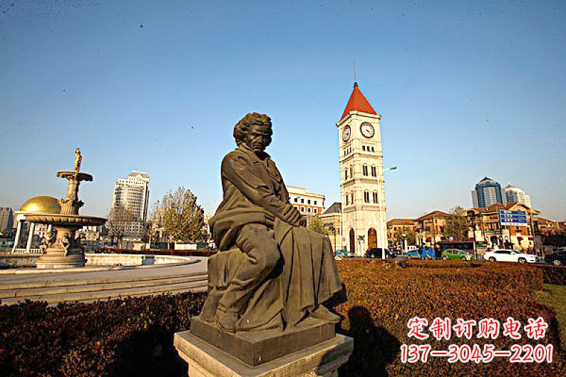 济南贝多芬头像雕塑赞美音乐大师的艺术之作