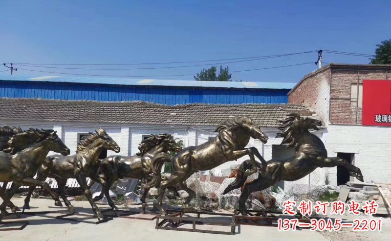 济南“马儿风采”精美铜雕