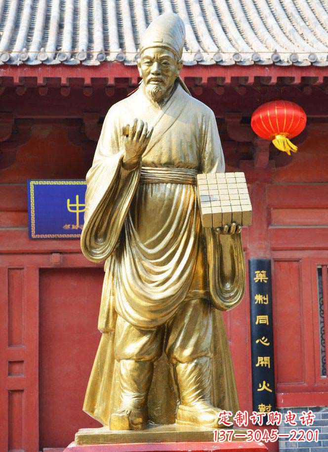 济南名人铜雕,传承古代文化