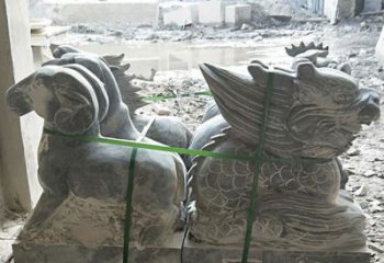 济南12生肖公园动物石雕