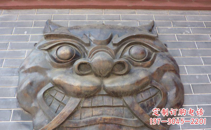 济南狴犴古代神兽铜浮雕