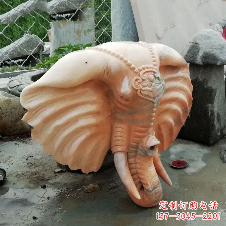 济南精美大象头雕塑