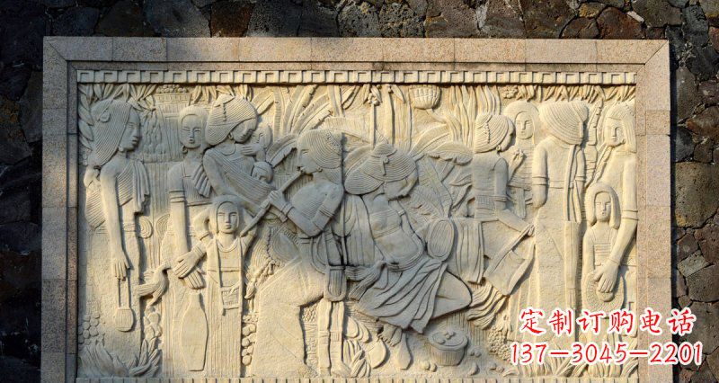 济南女人之石抽象浮雕壁画