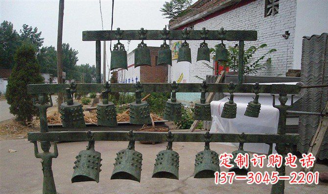 济南编钟古铜雕仿古精美音乐器