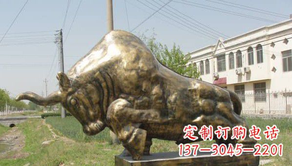 济南标志性黄铜斗牛