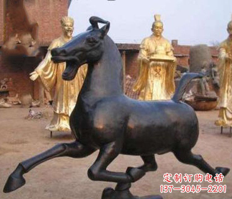 济南别墅景观动物马铜雕塑_1