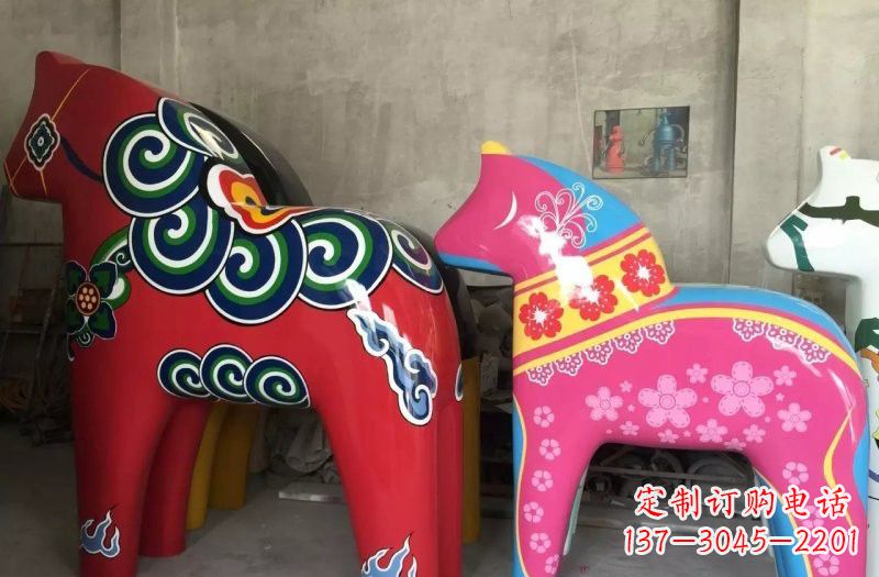 济南玻璃钢彩绘抽象独角兽