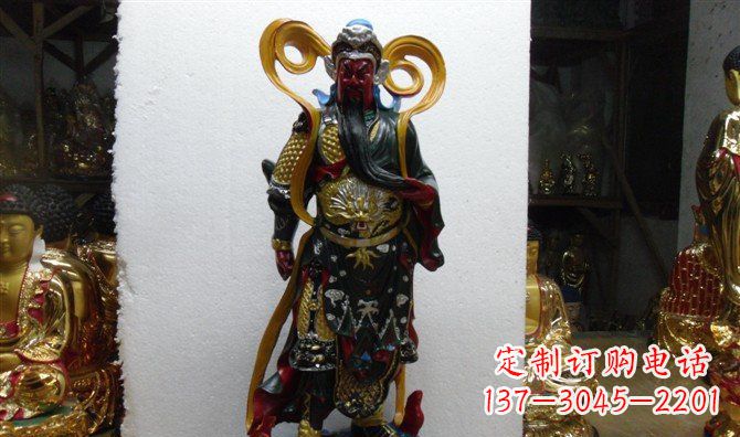 济南关公玻璃钢彩绘刀