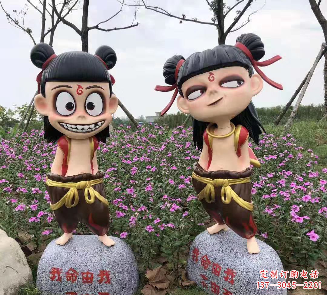济南玻璃钢彩绘哪吒