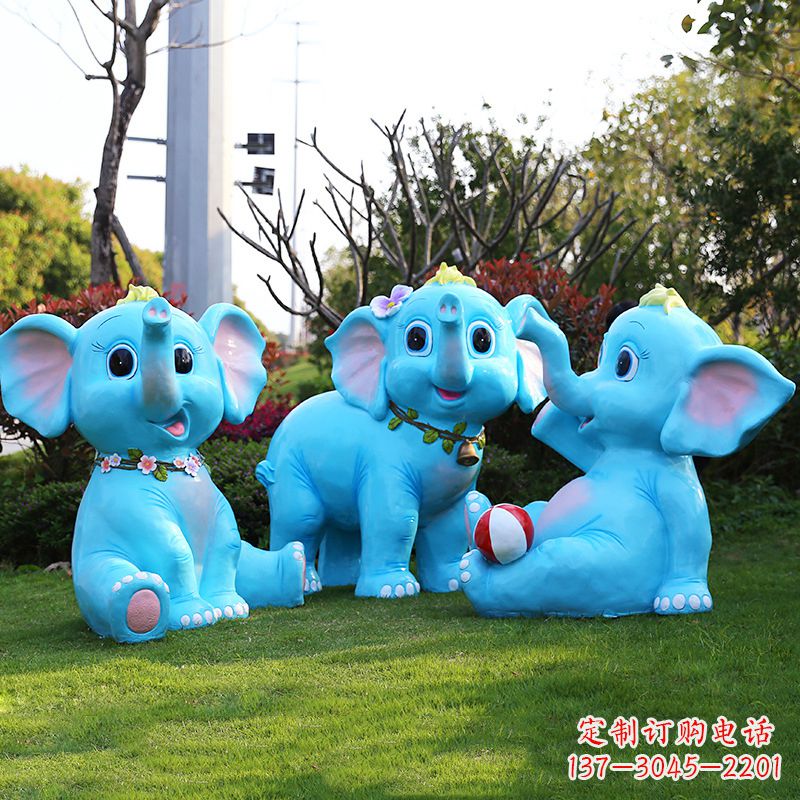 济南玻璃钢大象雕塑精美的艺术品