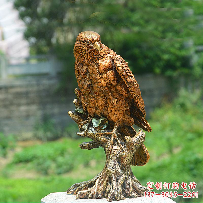 济南玻璃钢仿铜老鹰雕塑