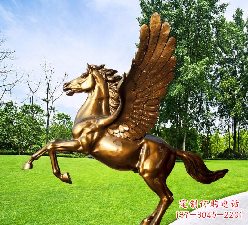 济南玻璃钢仿铜动物马雕塑精美的艺术品