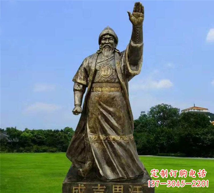 济南玻璃钢成吉思汗雕塑