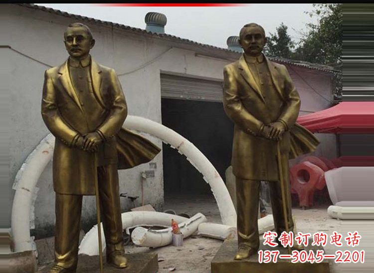 济南玻璃钢仿铜孙中山雕塑