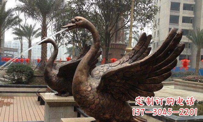 济南天鹅雕塑美丽的视觉盛宴