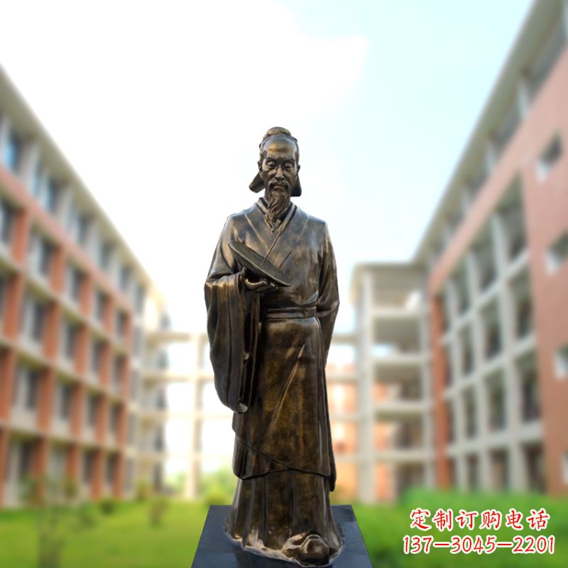 济南祖冲之雕像——传承校园历史的象征