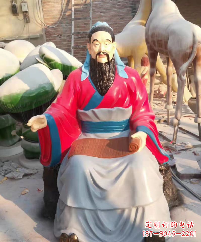 济南玻璃钢雕刻的孔子