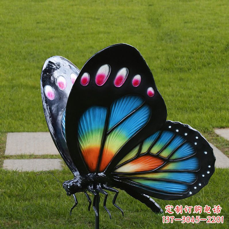 济南玻璃钢仿真蝴蝶昆虫雕塑