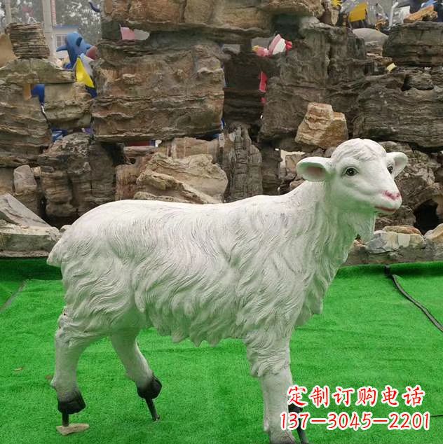 济南玻璃钢绵羊雕塑