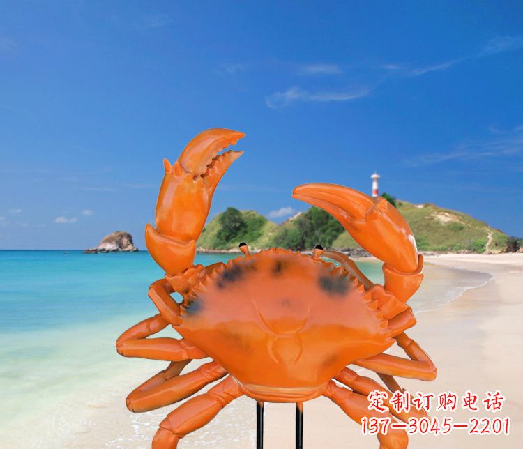 济南玻璃钢螃蟹雕塑