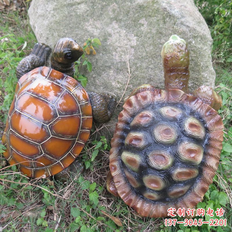 济南玻璃钢海龟雕塑精致美观的园林装饰品