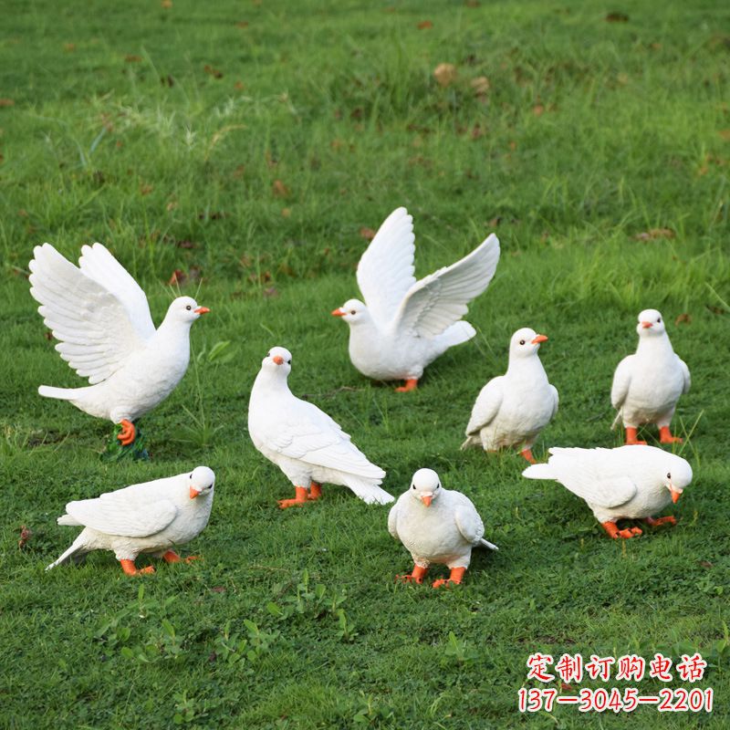 济南玻璃钢鸽子雕塑艺术的精美表现