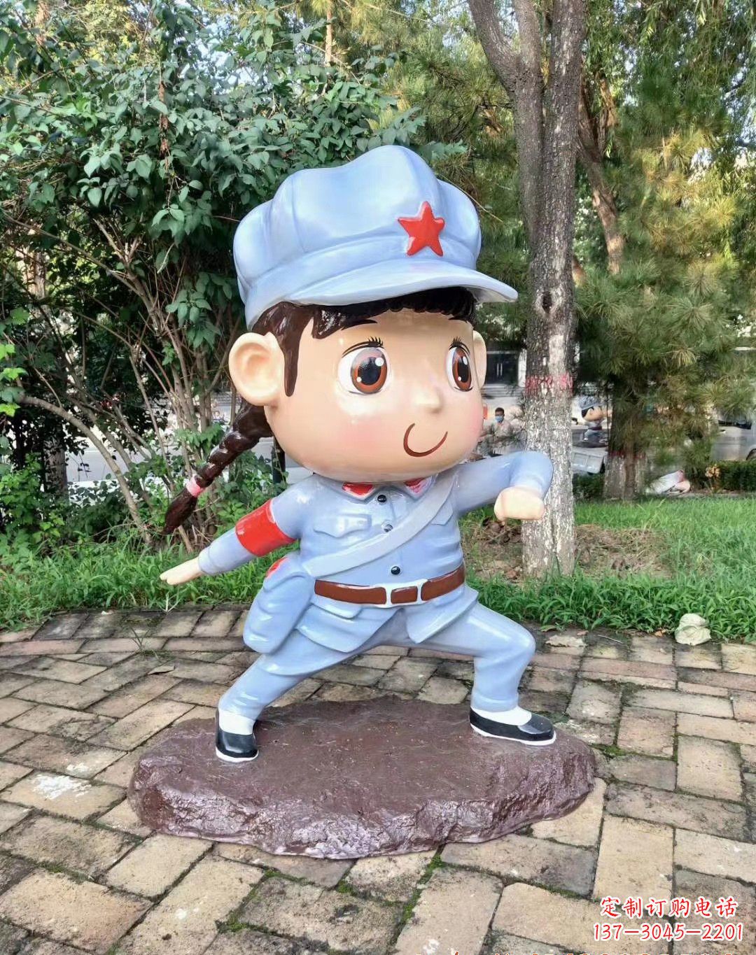 济南红军雕塑永记革命英雄