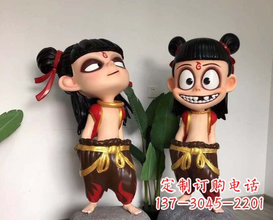 济南玻璃钢制作的哪吒雕塑一种神奇的艺术