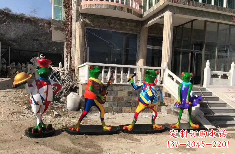 济南玻璃钢制青蛙雕塑