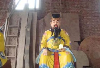 济南玻璃钢彩绘文财神寺庙神像雕塑