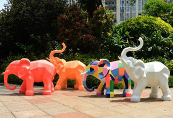 济南金色大象雕塑活跃的商场游乐场