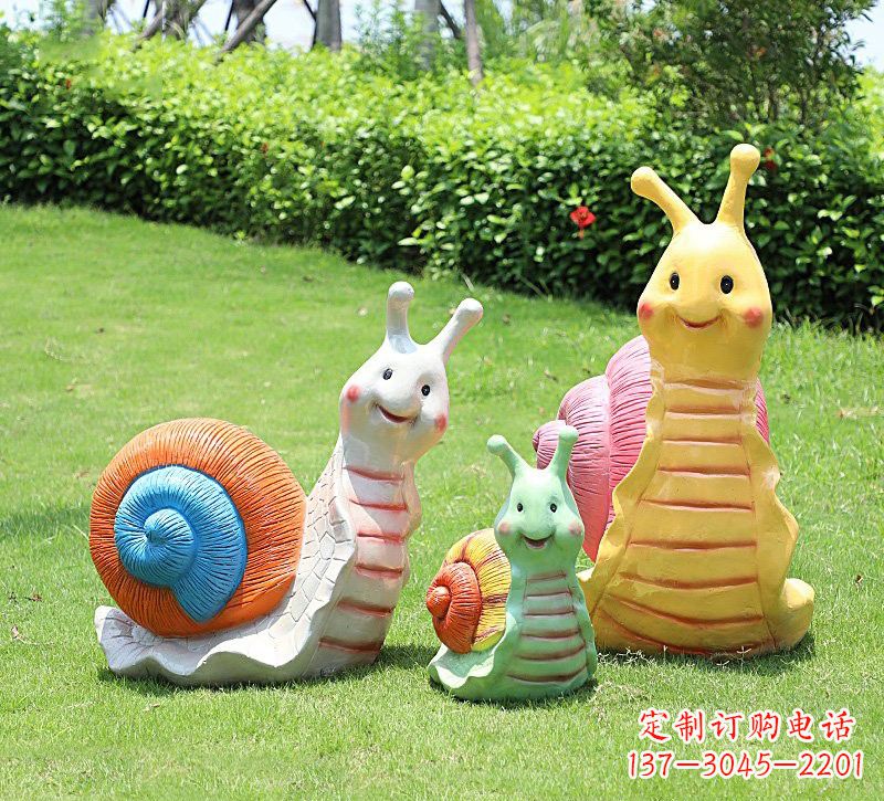 济南玻璃钢蜗牛雕塑精美艺术品